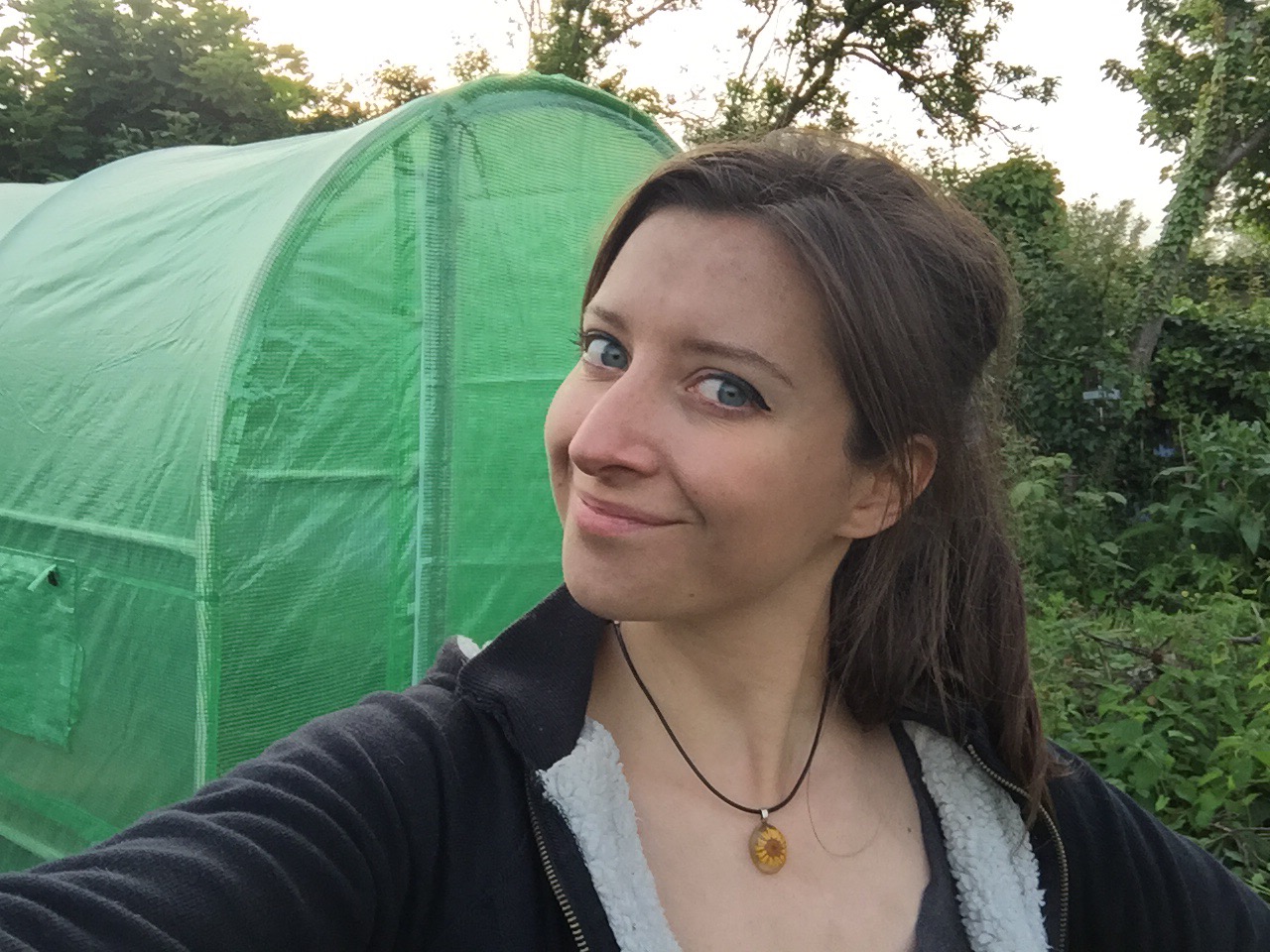 self portrait outside tunnel