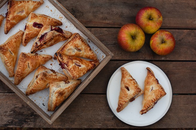 Apple turnover pastries with homegrown apples