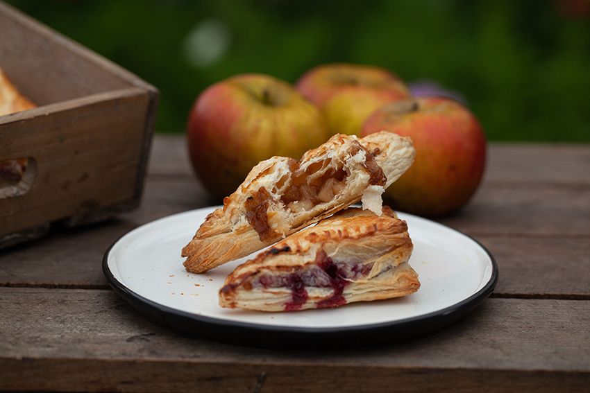 Homemade apple turnover pastries